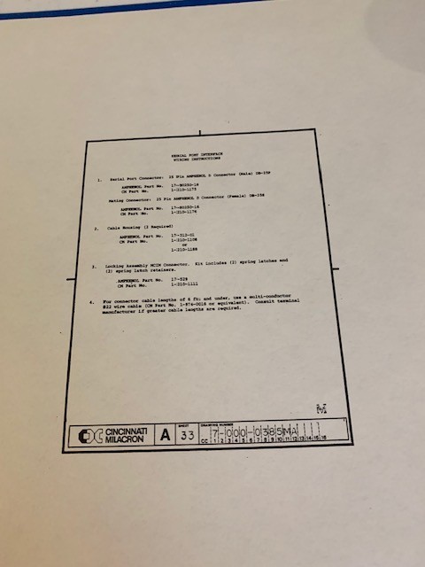 Cincinatti Milacron Technical Manual Application Computer Numerical Controller
