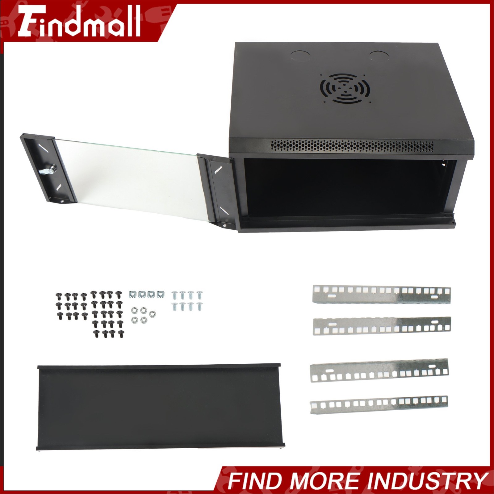 Findmall 6U Wall Mount Network Server Rack Cabinet Enclosure 15.5'' Deep