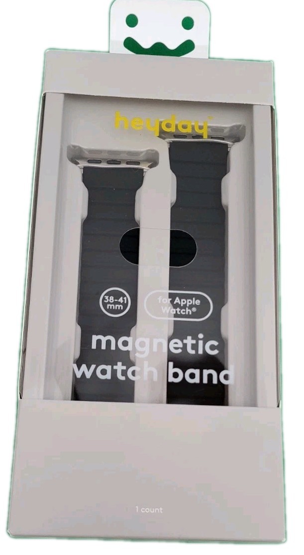 Apple Watch Faux Leather Band 42/49 /41mm  For Apple Watch - heyday Black New