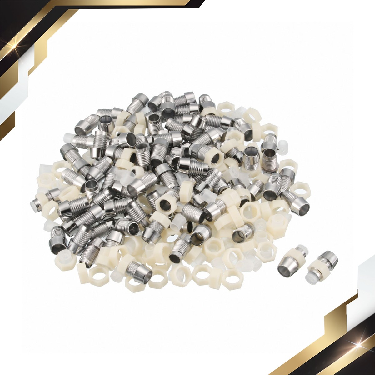 100 Pack 5mm LED Holder Light Bulb Socket Plastic Chrome Plated