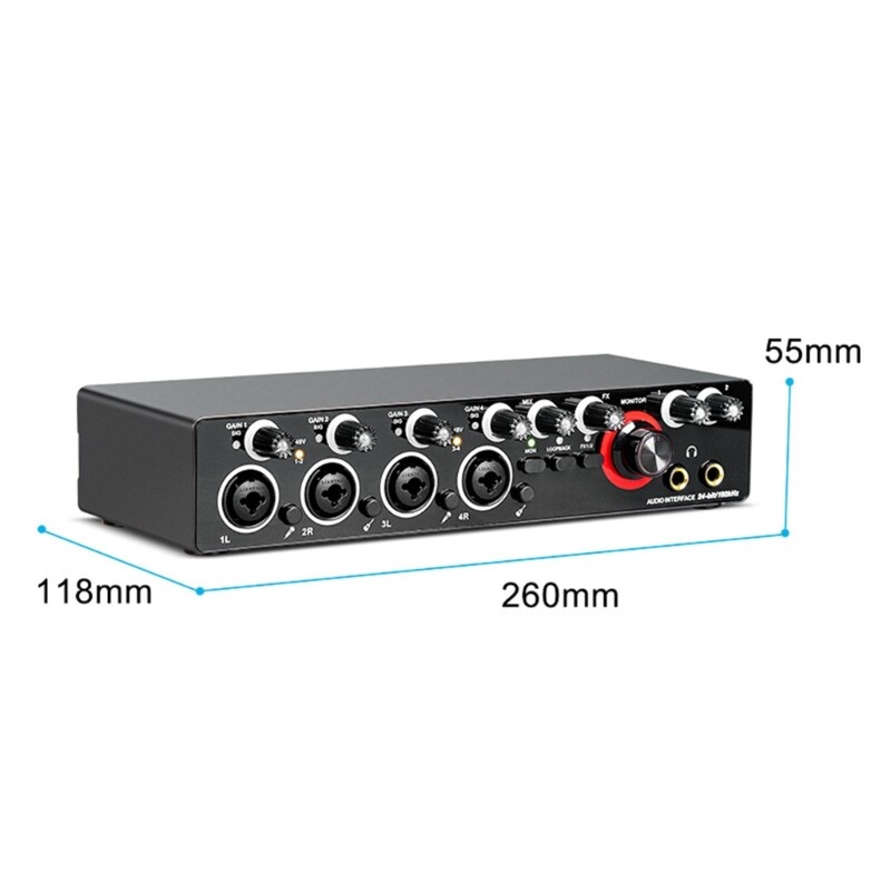 High-Performance Sound Card with 48vPhantom Power &USB DC5V