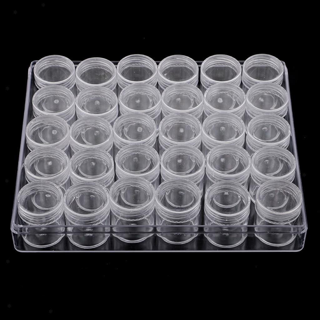 Transparent Storage Box With 30 Slots Small Bead Storage