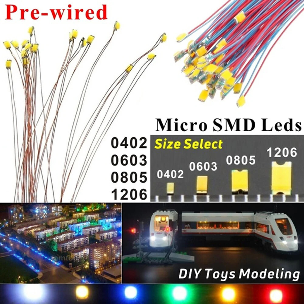 10pcs 3-15V LED Lights 1.5K Resistor Strip For Micro Model Train Lighting Scene