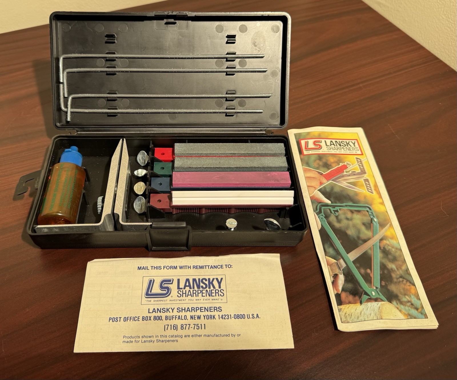 Lansky Knife Sharpening System Kit with 4 Stones, Case, & Instructions !!