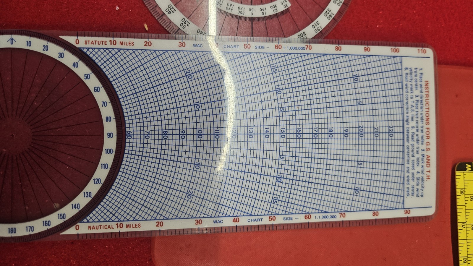 2 1982 cpc Flight Computer Piper Cessna Protractor Navigation Pilot Aviation Lot