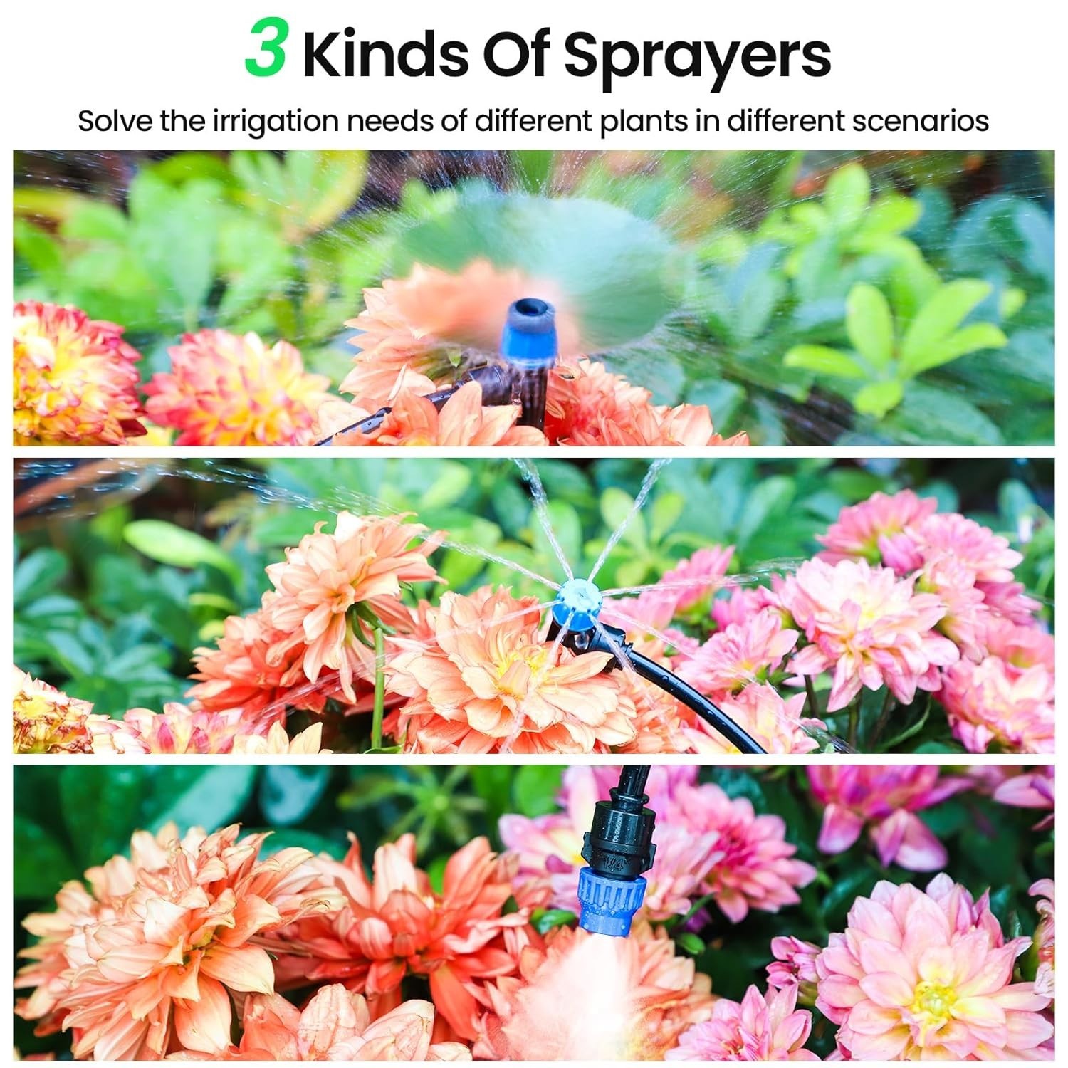 230FT Quick-Connect Drip Irrigation System Kit, Automatic Garden Watering Sys...