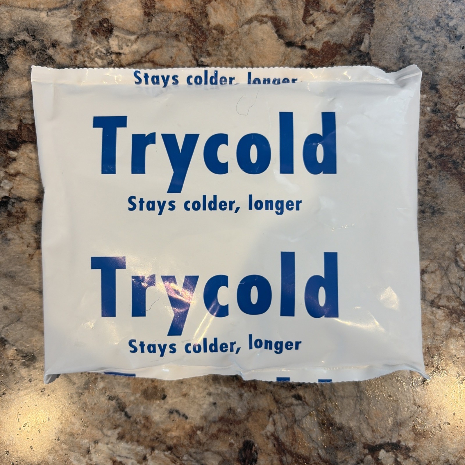 Trycold Ice/ Freezer Gel Pack. 5.5” x 4.5” Re-freeze able. Multi-use. Non-toxic