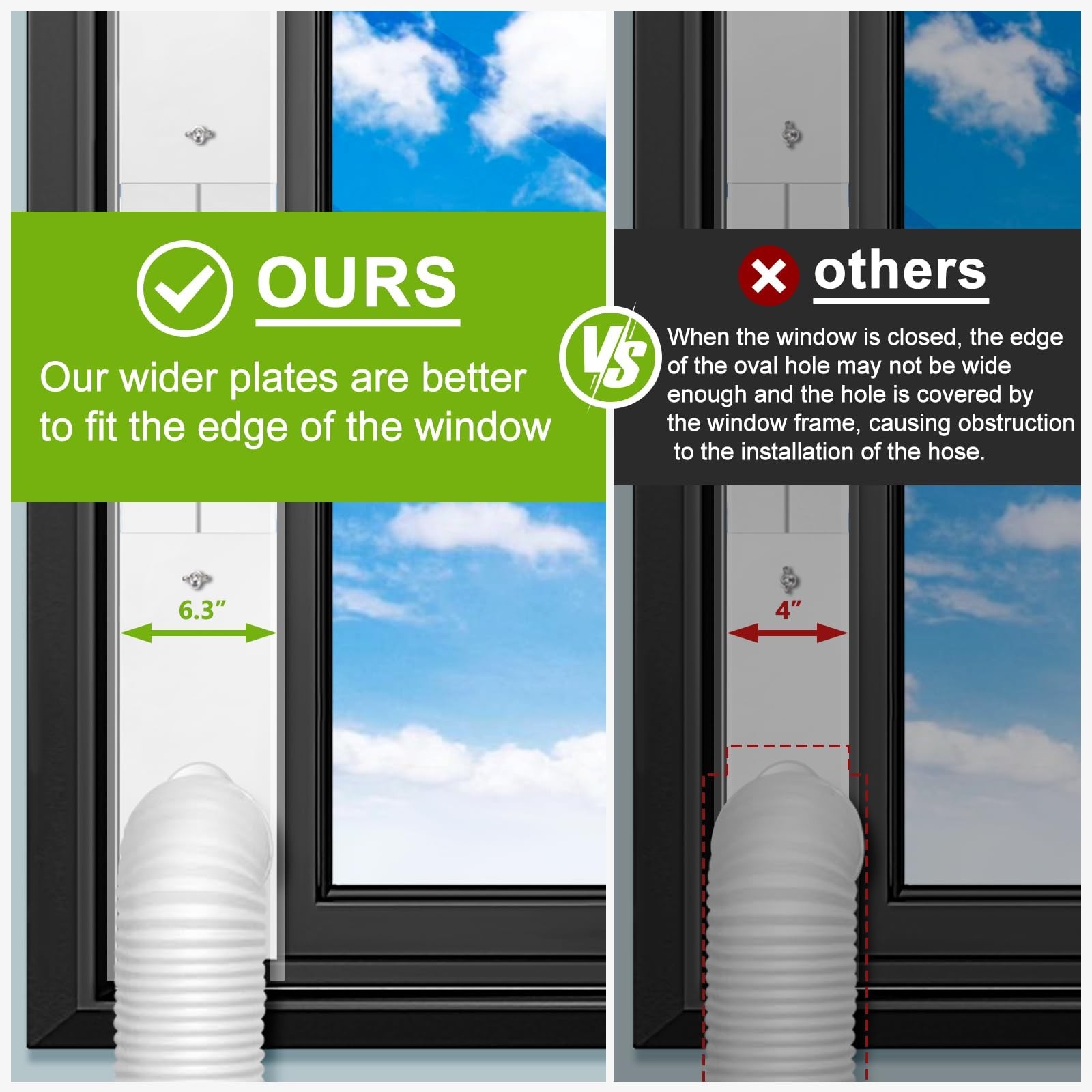 Upgrade Portable ac Window Vent Kit,ac Window Seal Kit,Portable Air Condition...