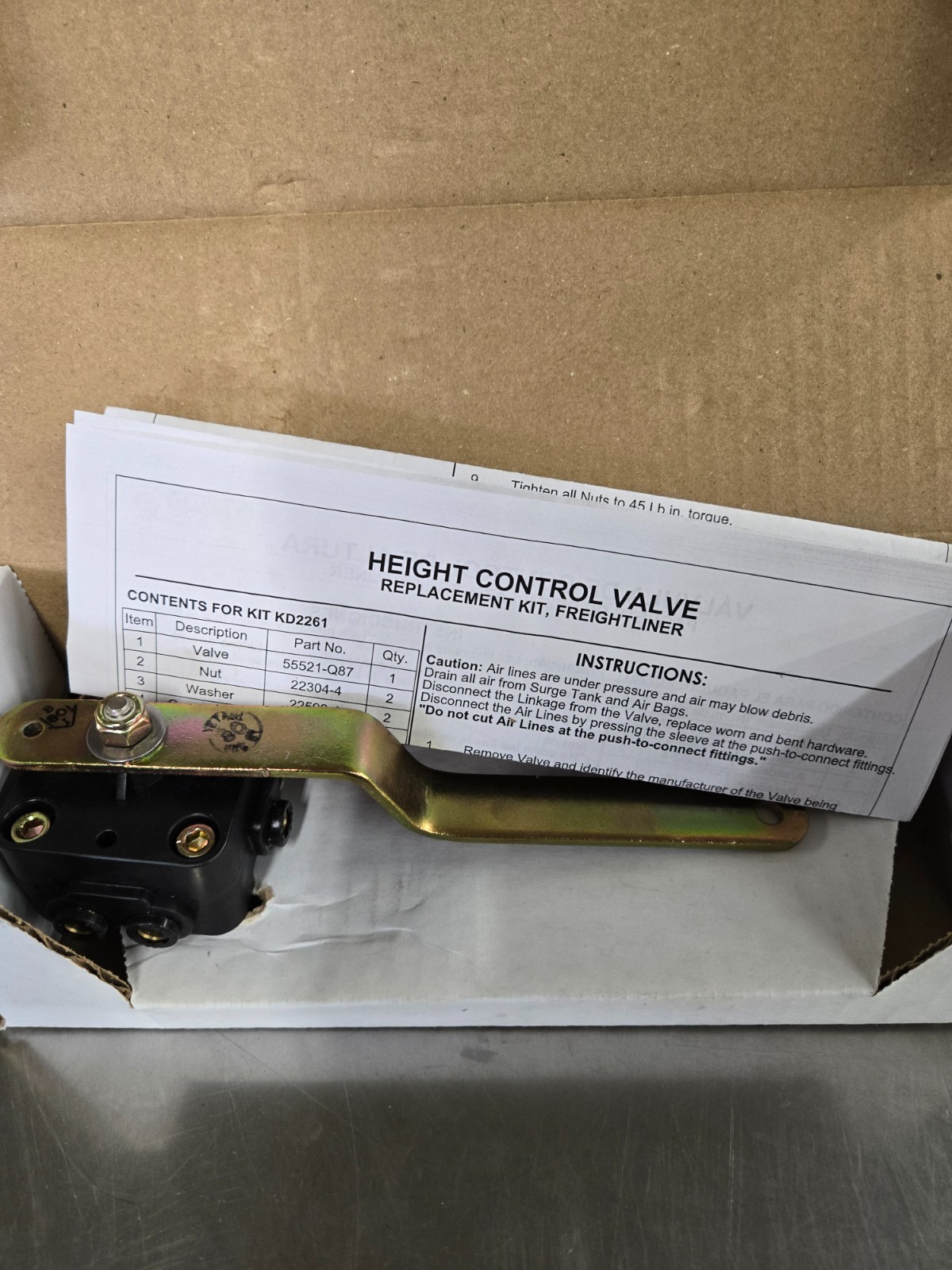 KD2261 BARKSDALE HEIGHT CONTROL VALVE for Freightliner (NEW Open-Box)