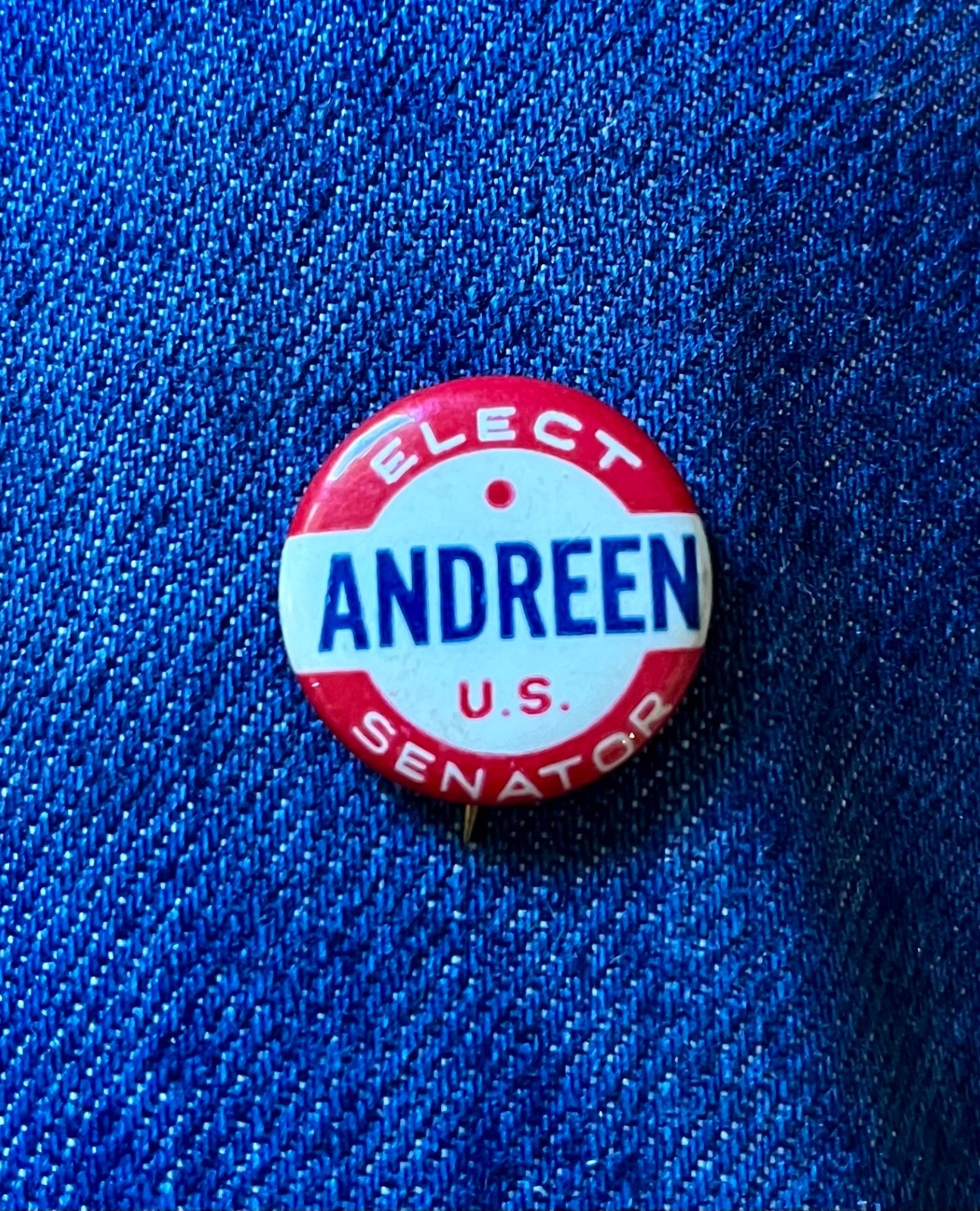 1930's/40's Paul H Andreen For US Senate Minnesota 7/8" Cello Remarks