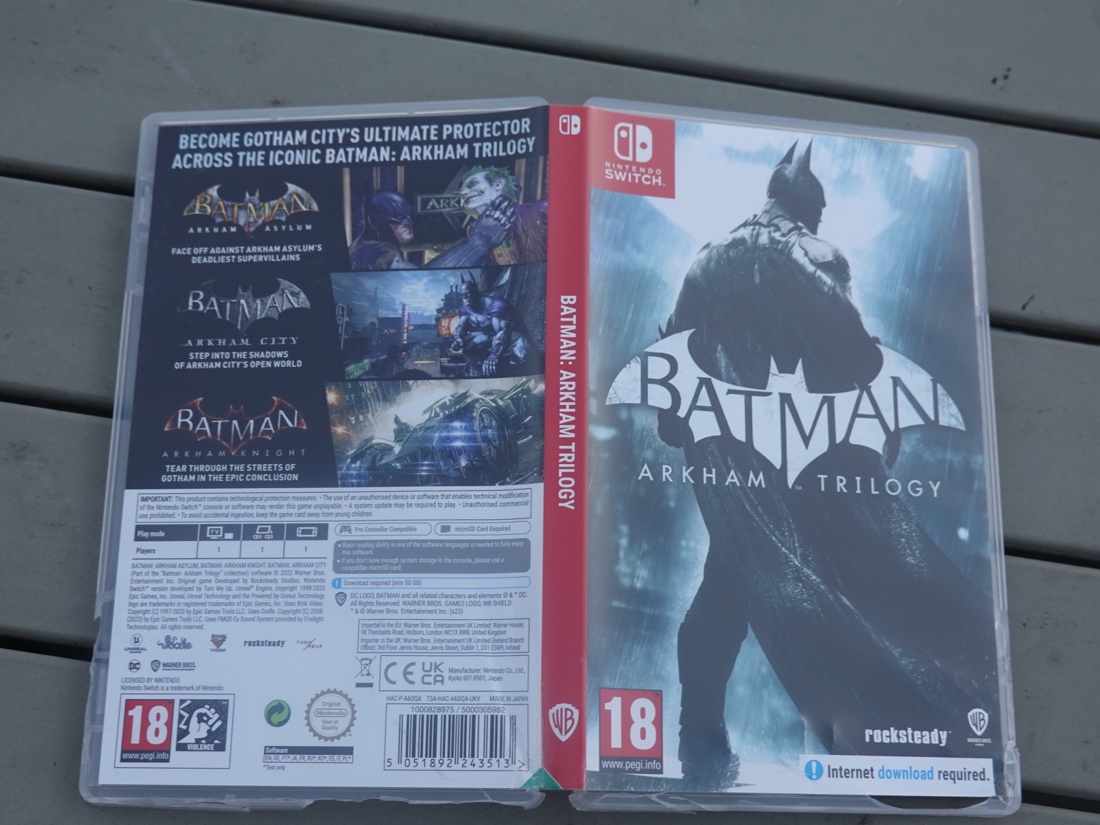 Batman Arkham Trilogy Case Only Nintendo Switch NO GAME