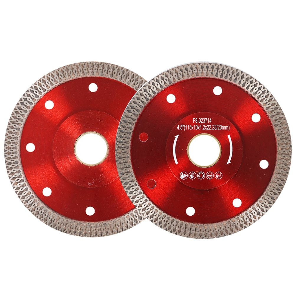 Cutting Disc 2Pcs 4.5" Super Thin Diamond Porcelain Saw Blade For Ceramic