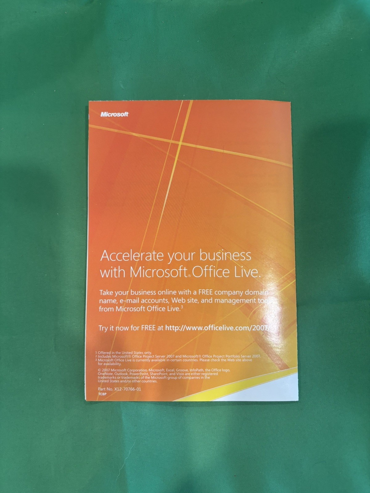 Microsoft Office Home and Student 2007 Software Disc In Original Case Used