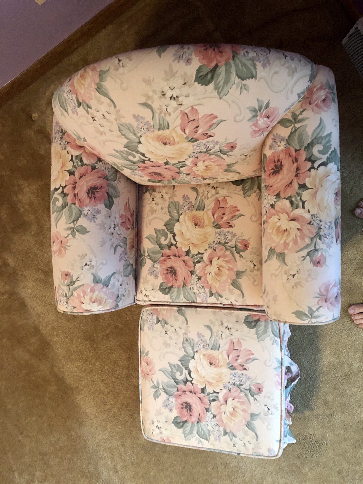 Kids Sofa Armchair Children Furniture Toddler Lounge Seat Living Room w/ Ottoman