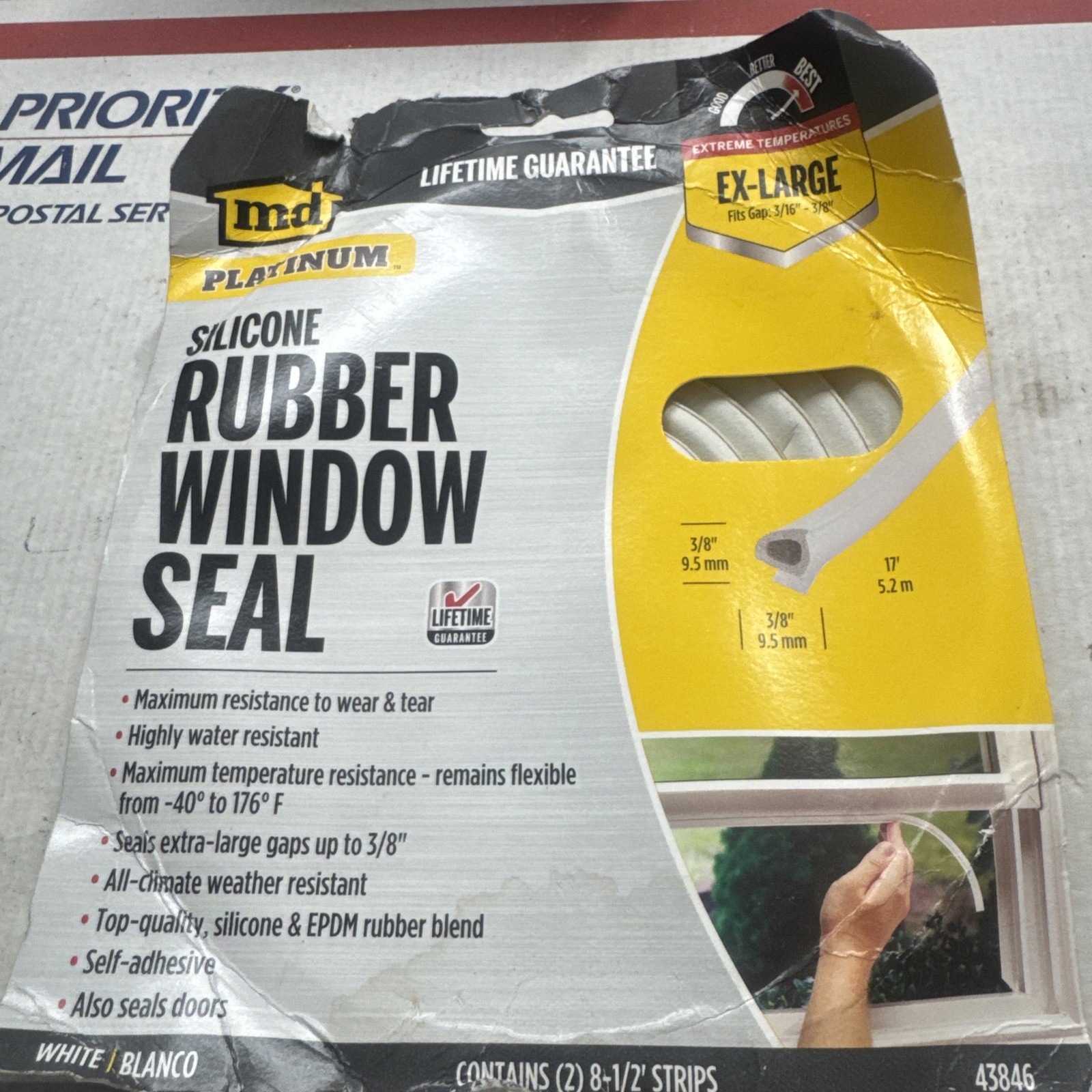 MD All-Climate Thermal Blend Weather Seal Wave Profile White 17 Ft 43846