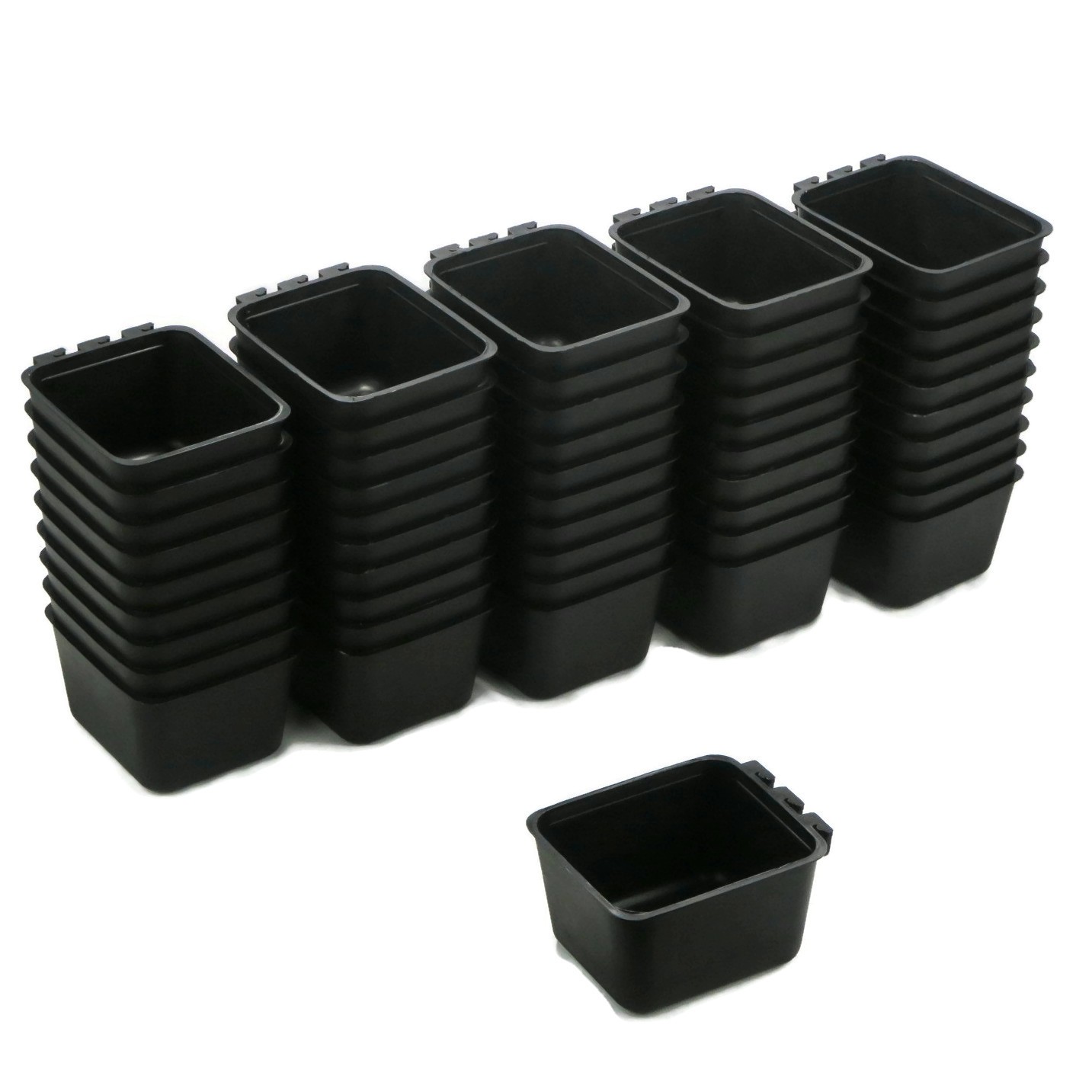 50-Pack - Black Cage Cups hold 1 Pint / 16 fl oz to Hang Feed & Water for Pet