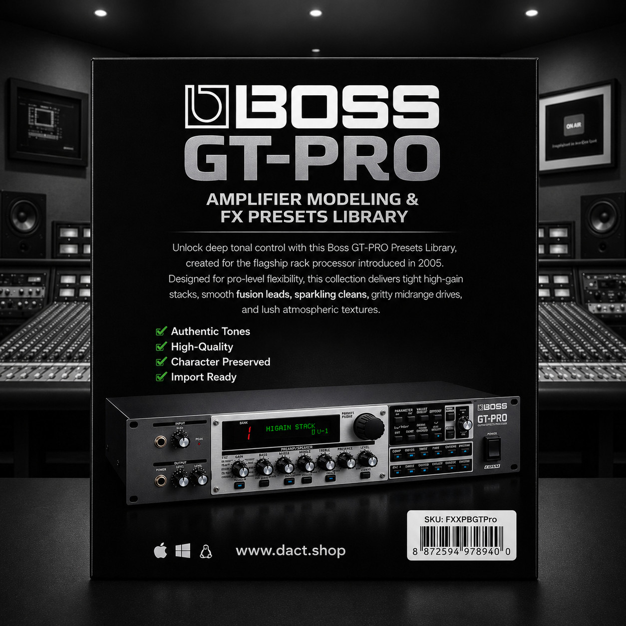 Boss GT-PRO Guitar Multi-FX Presets Library