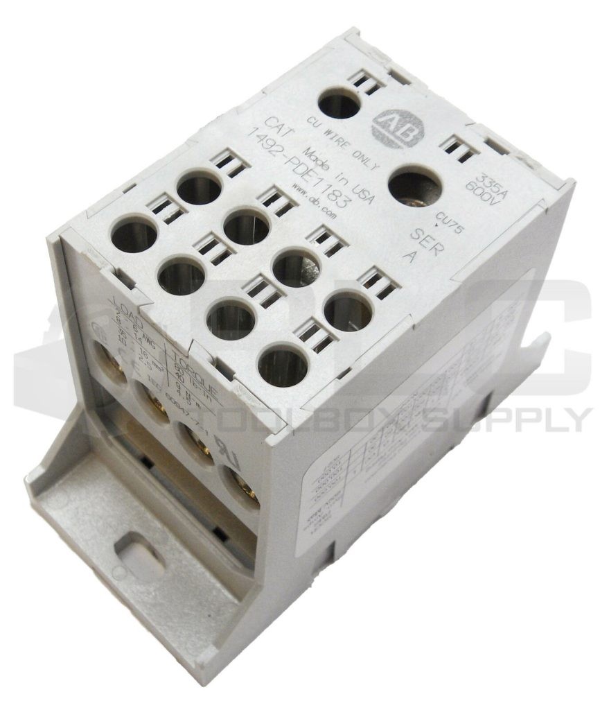 ALLEN BRADLEY 1492-PDE1183 SER A POWER DISTRIBUTION BLOCK 600V 335A