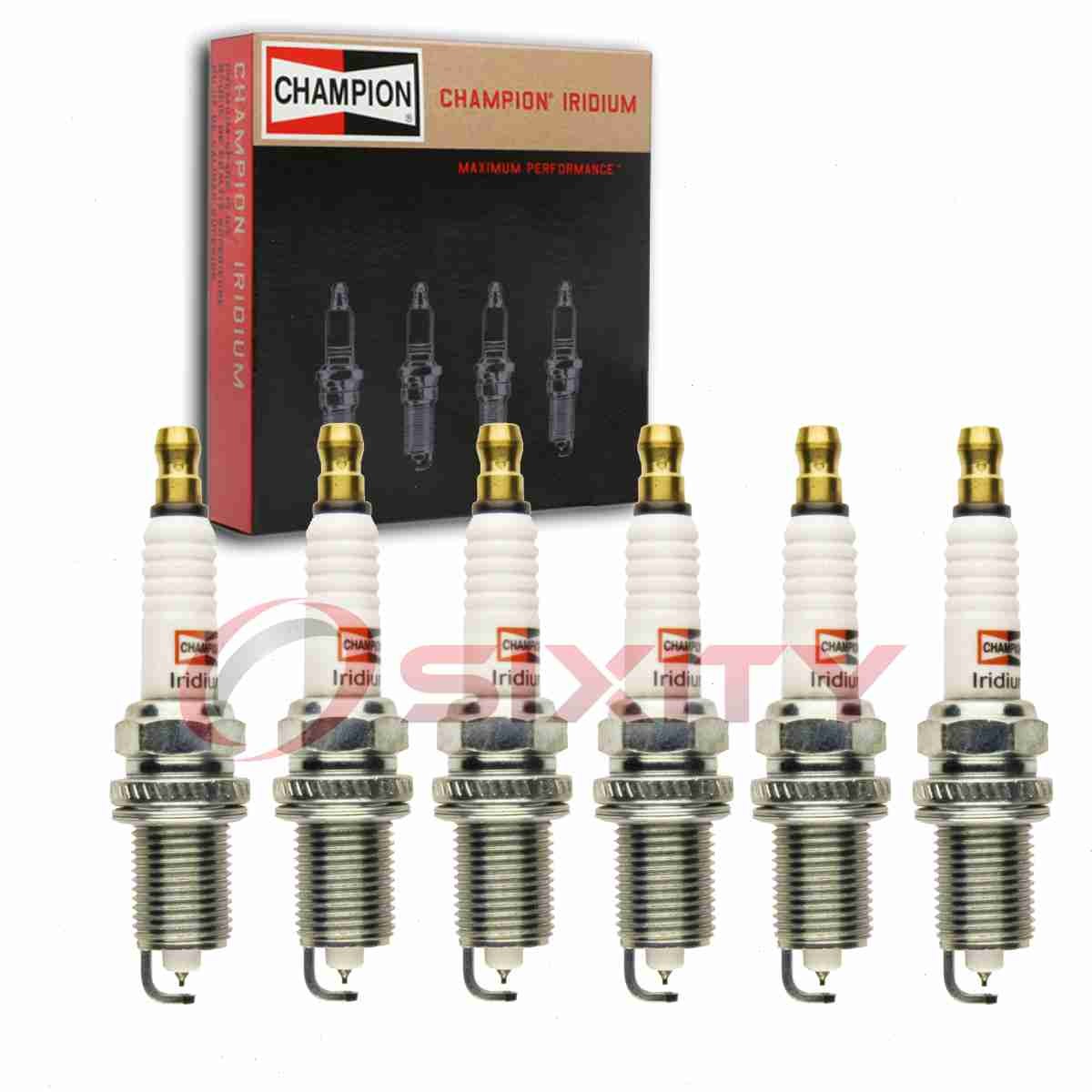 6 pc Champion Iridium Spark Plugs for 1997-2003 Acura CL 3.0L 3.2L V6 dc