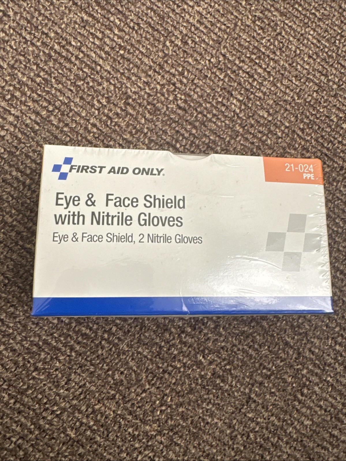 First Aid Only 21-024 Eye & Face Shield W/Gloves, 1 Set/Box