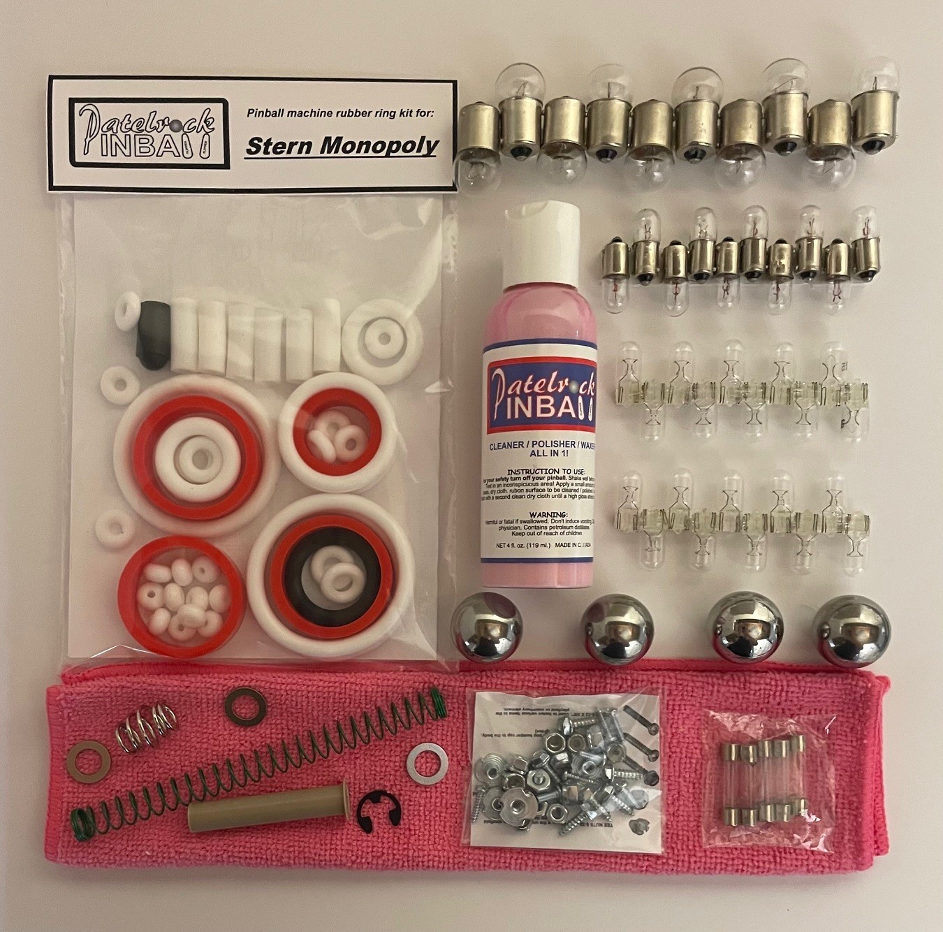 2001 Stern Monopoly Pinball Machine Maintenance Tune Up Kit