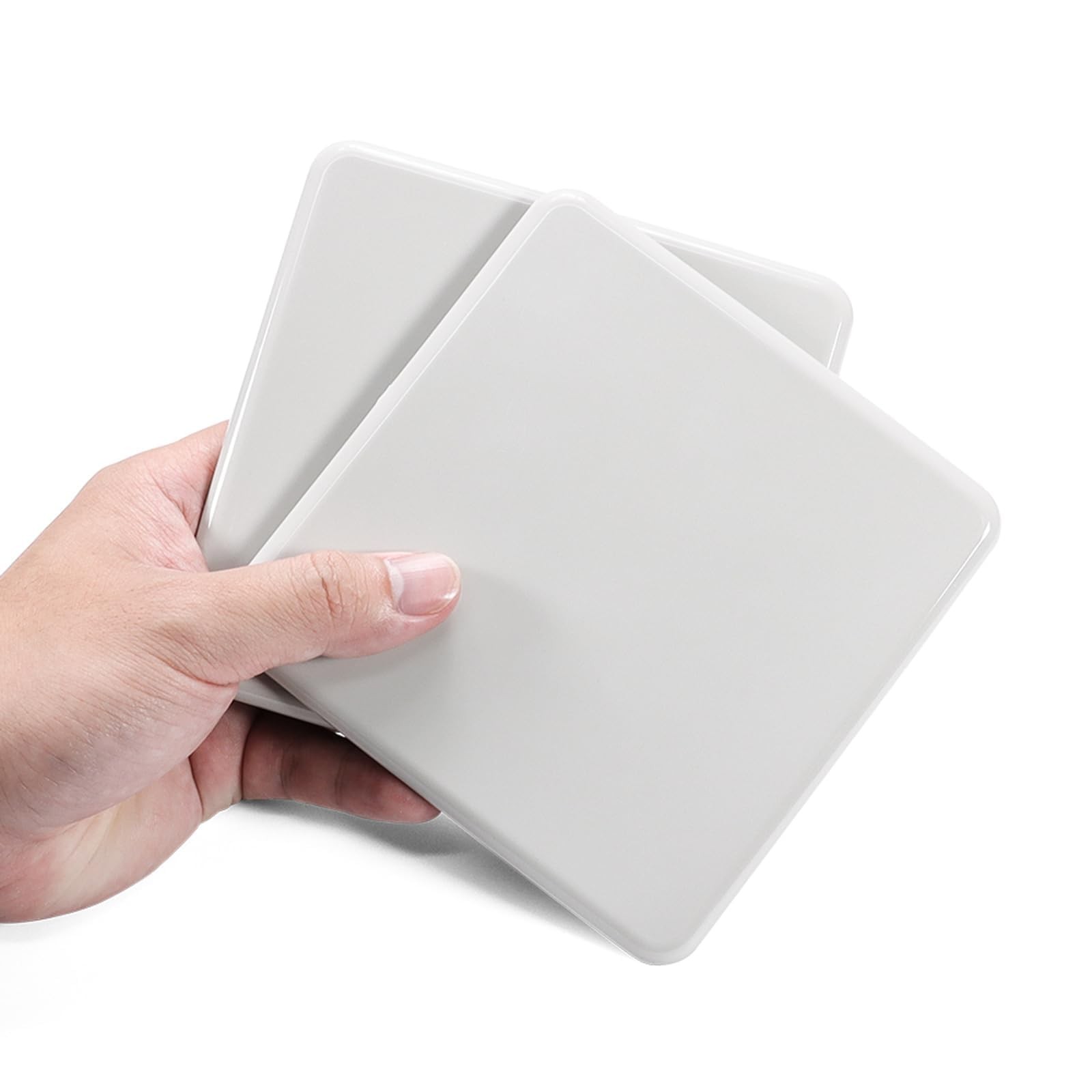 vshougou 4pcs 5" Reusable Large 4 pcs Square Reusable, Off-white
