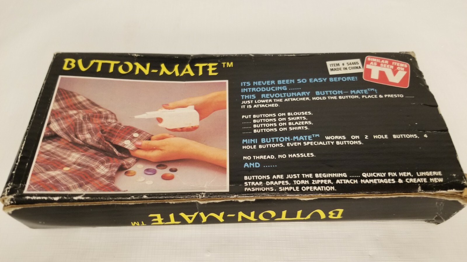 Button-Mate Instant Button Attach Repair As Seen On TV Easy Quick Fix No Sew