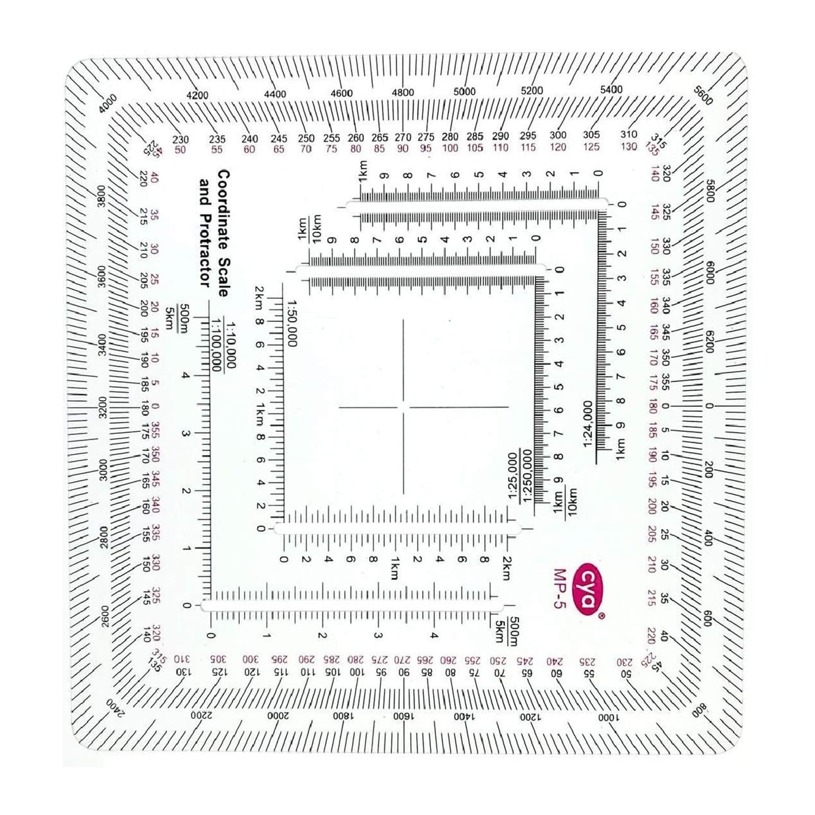 Upgraded Style MGRS/UTM Coordinate Grids Reader, and Protractors Coordinate S...