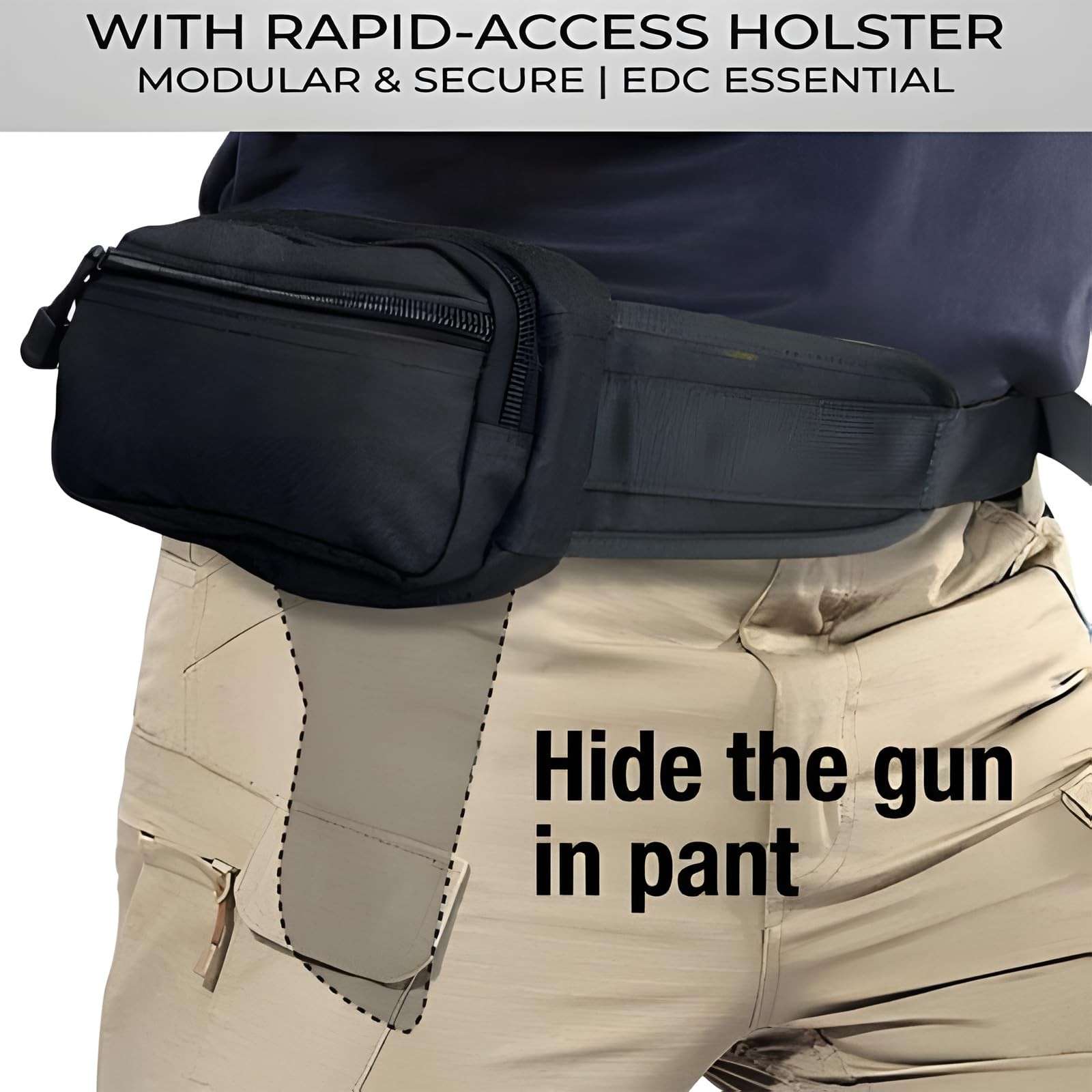 Tactical Pistol Concealed Carry Waist Bag Holster Gun Pouch Case Magazine Pouch