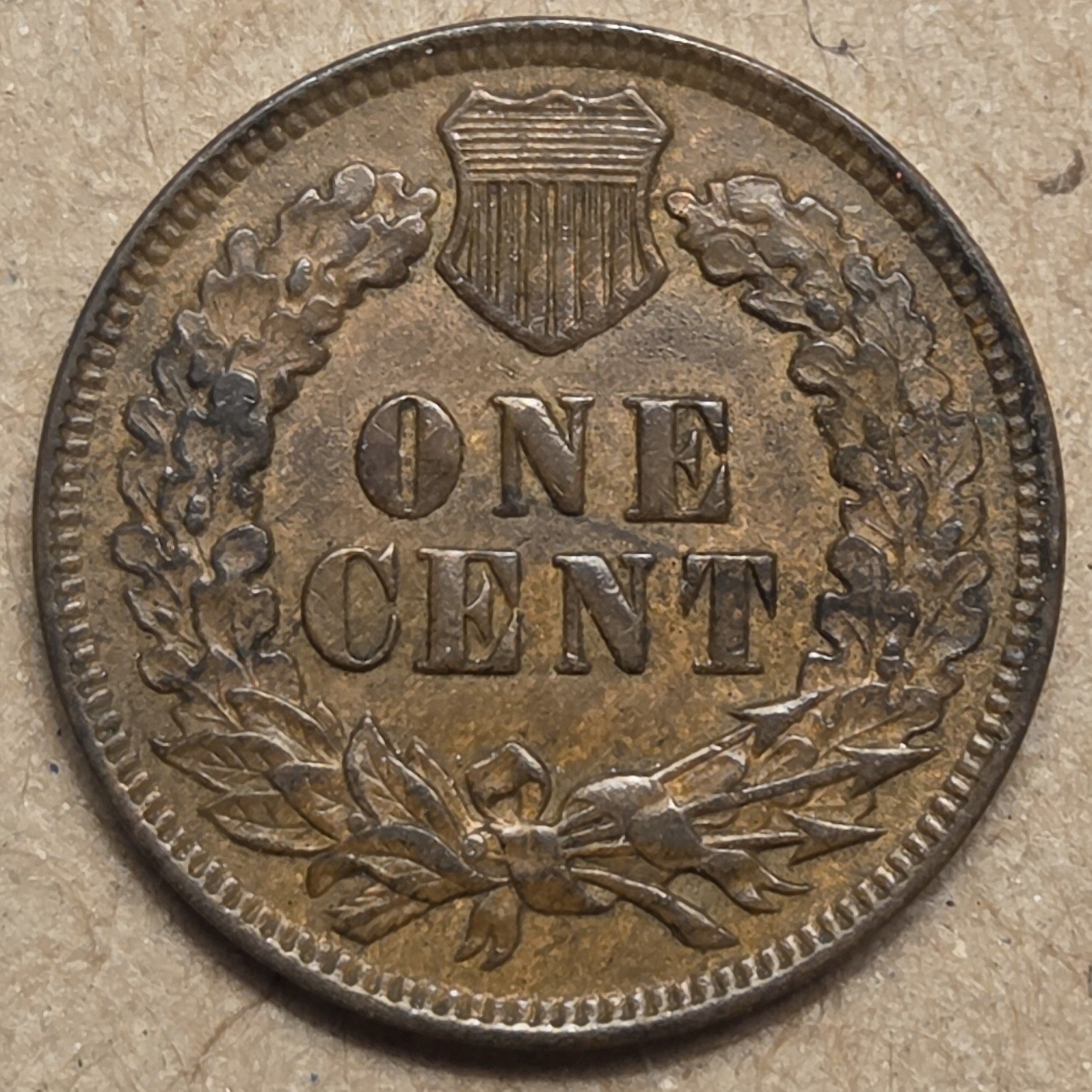 1906 Indian Head Cent Penny, Lustrous AU+