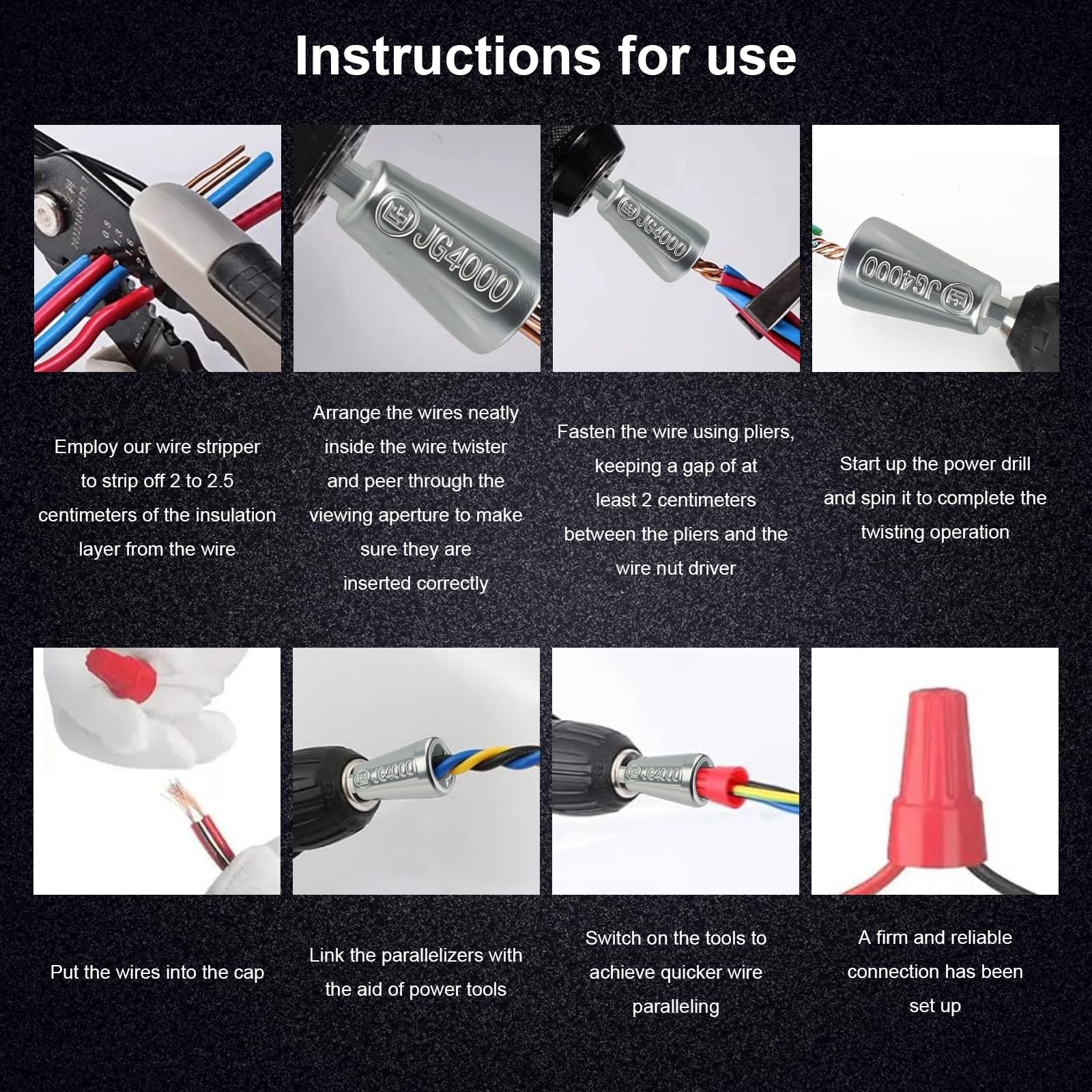 4 Pcs Upgraded Wire Twister Tool for Drill 2025 Version, Multifunctional Wire...