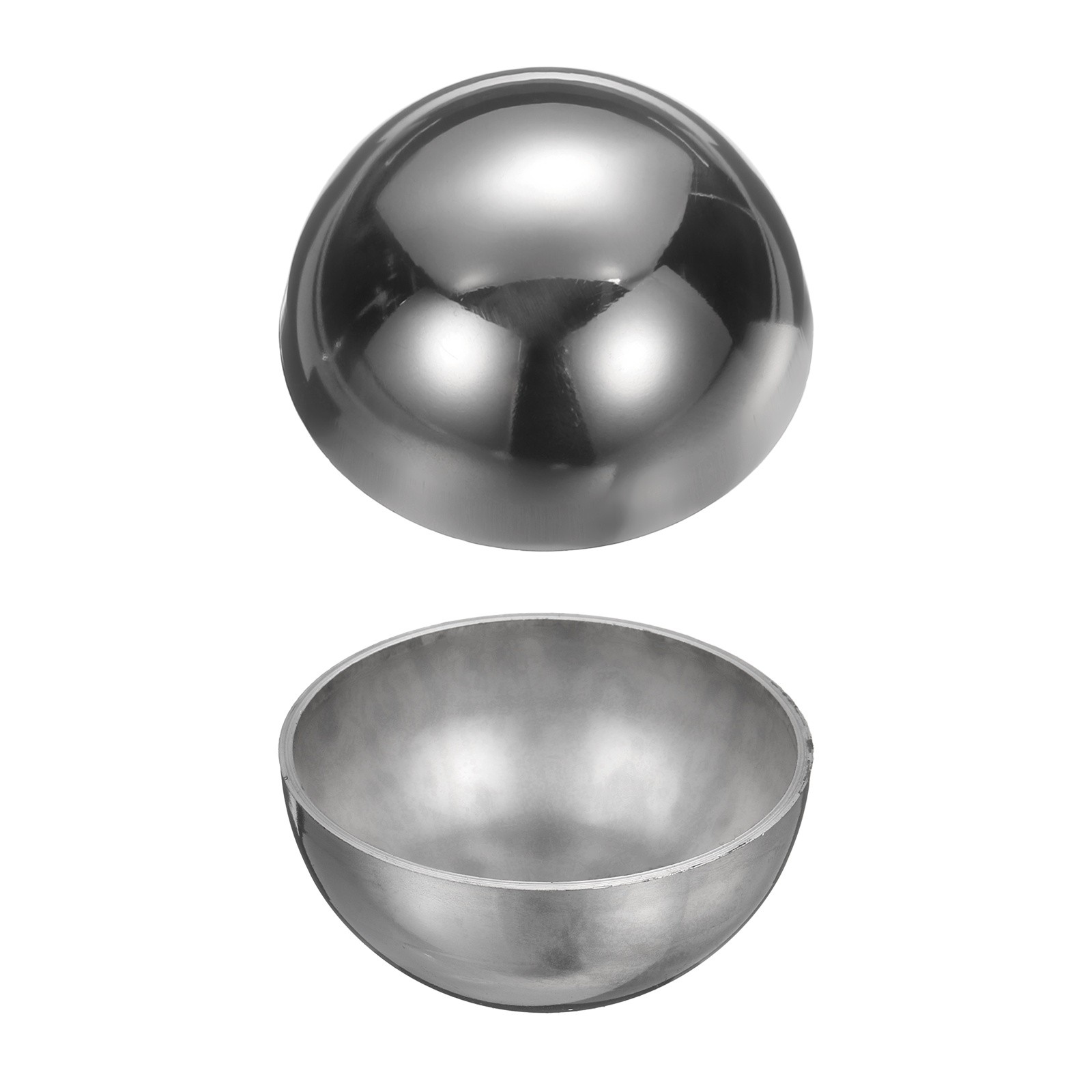 2pcs 50mm(2") OD 304 Stainless Steel Hollow Mirror Polished Hemisphere Ball