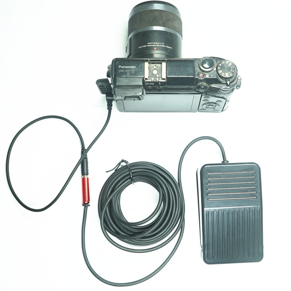 5m Two-Stage Foot Remote Control Shutter Cable for Canon Nikon Sony Fujifilm