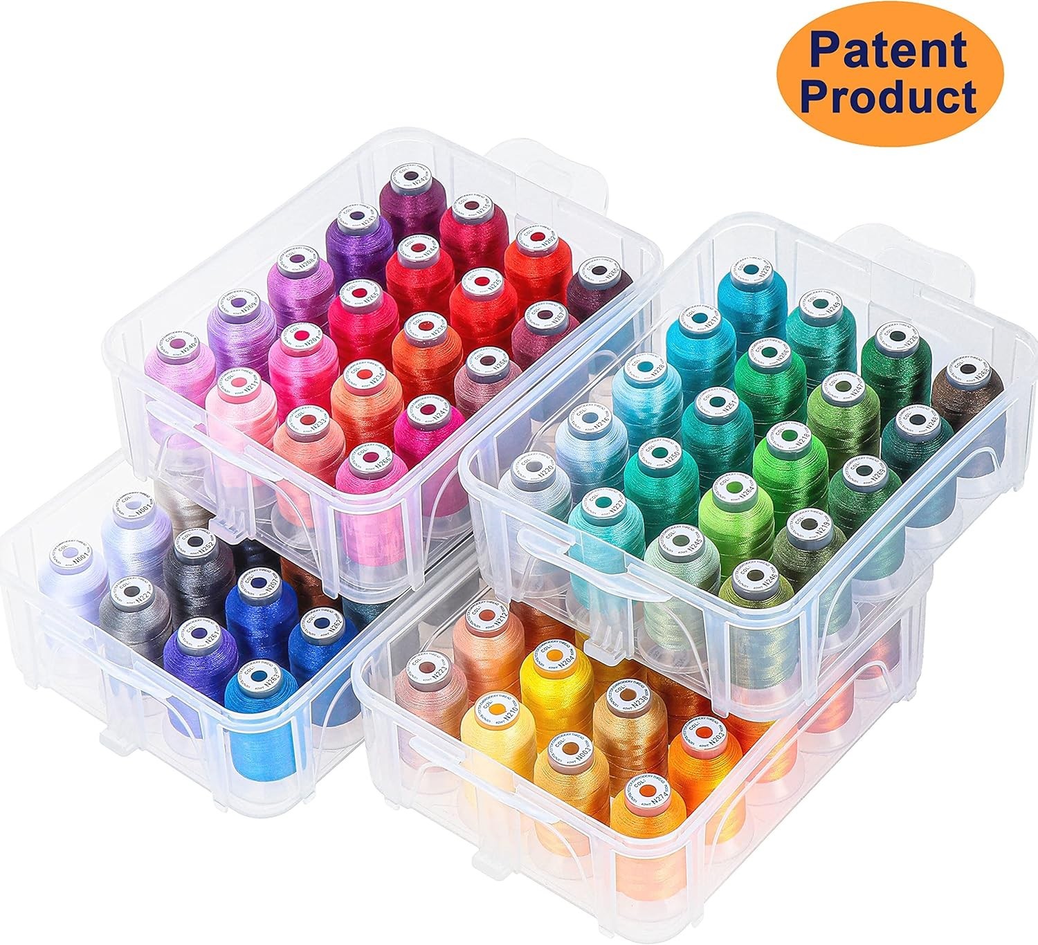 Embroidery Machine Thread 80 Spools - High Strength Polyester 500m Janome RA ...