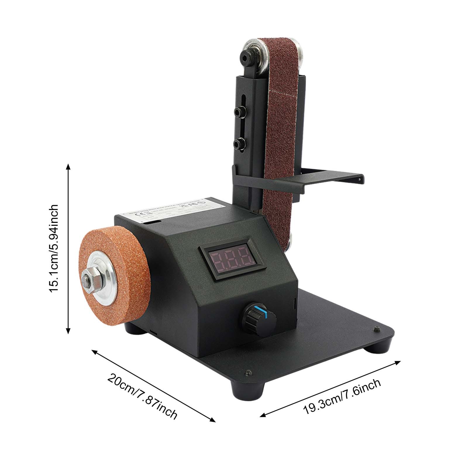 Belt Sander Bench Grinder Knife Sharpener Tool w/10 Belts Table Polishing Sander