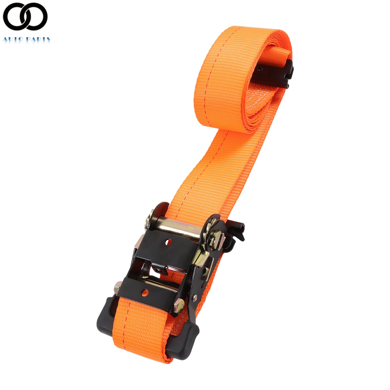 2 Pack Wheel Chock Tie Down Strap Kit For Trailer ATV 9' Ratchet Strap Durable