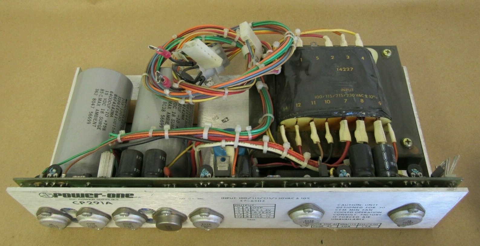 POWER-ONE DC POWER SUPPLY CP291A, ITEM A