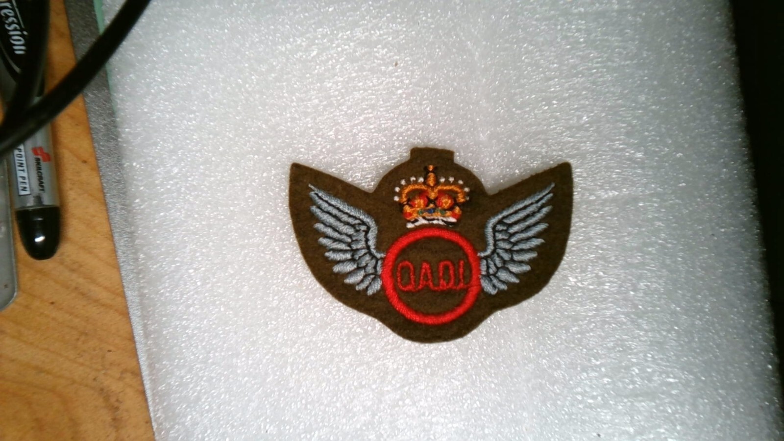 MILITARY PATCH SEW ON FOREIGN JUMP WINGS BRITISH AIR DISPATCH INSTRUCTOR QADI