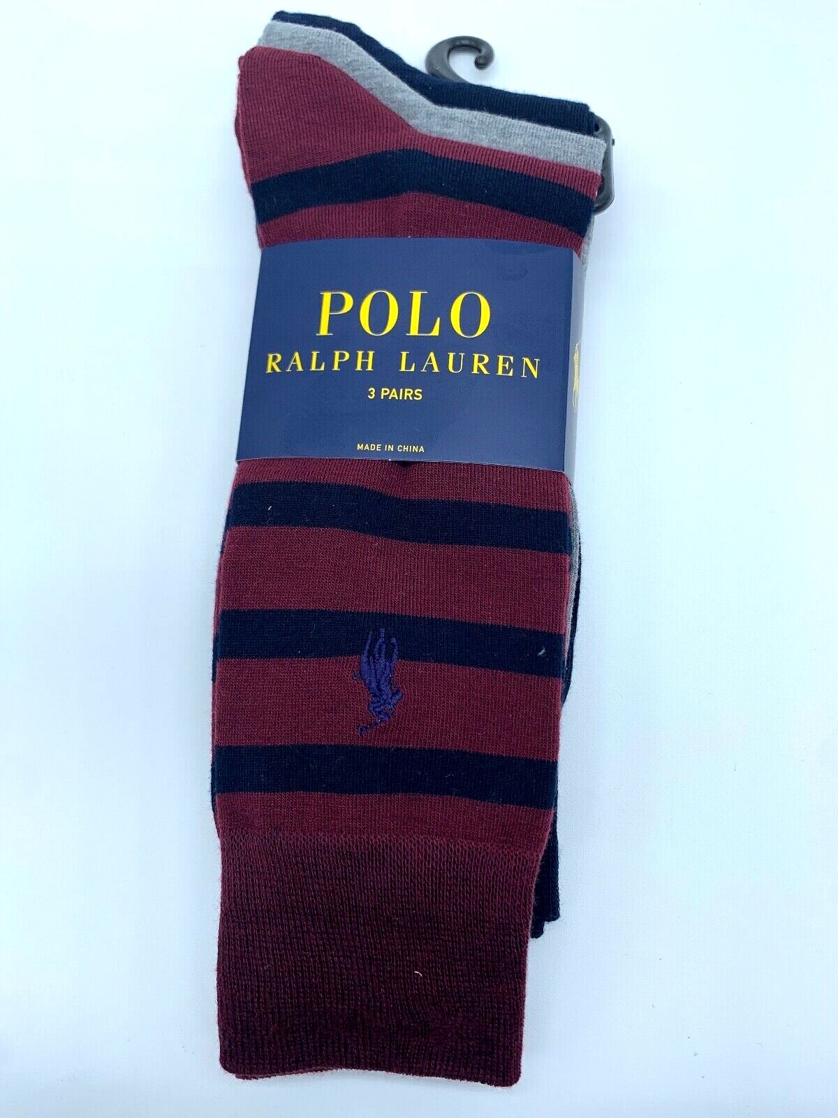 NEW 3 PAIRS MENS POLO RALPH LAUREN CASUAL DRESS SOCKS SIZE 10-13