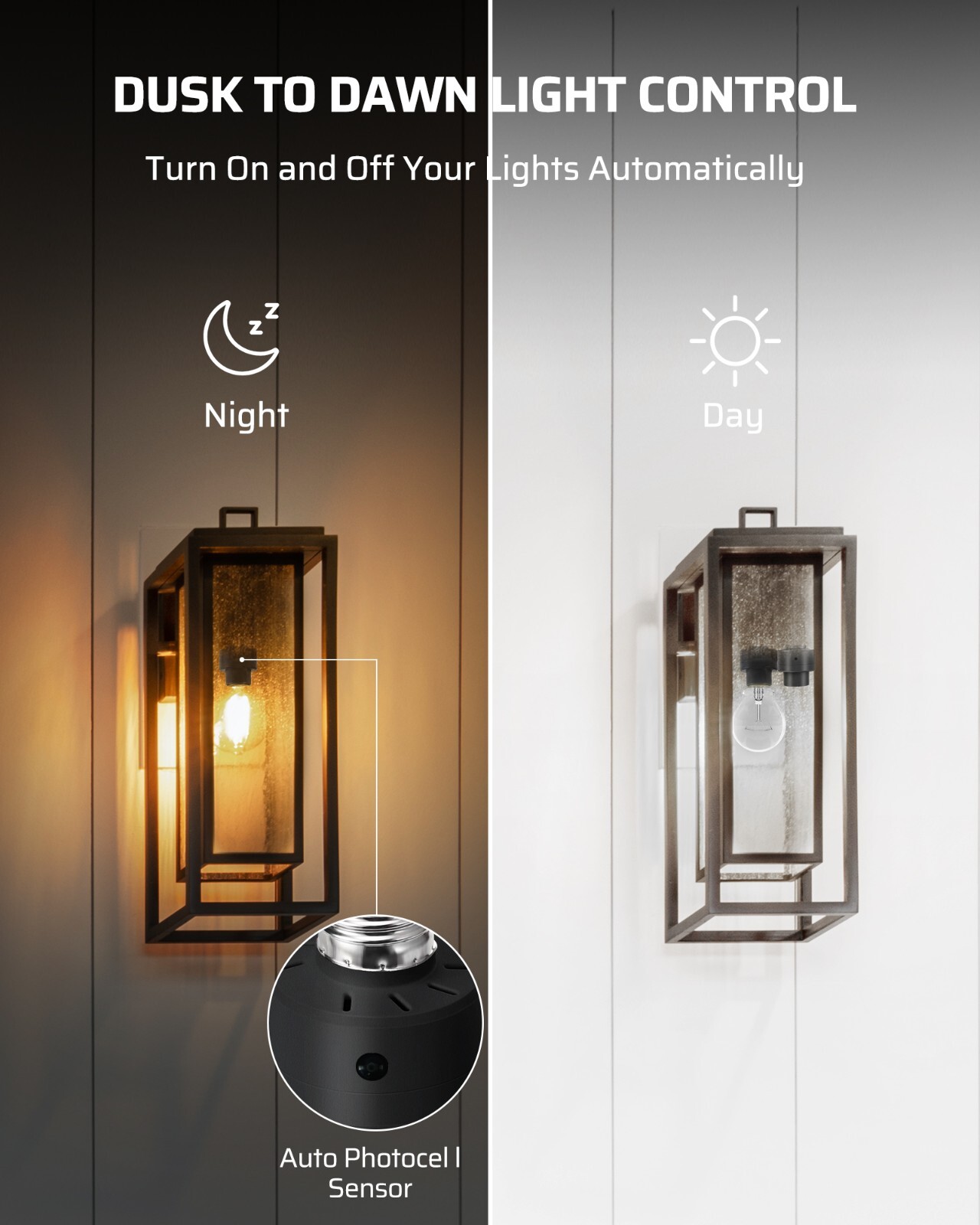 DEWENWILS 2 Pack Dusk to Dawn Light Sensor Socket with Timer Indoor/Outdoor E26
