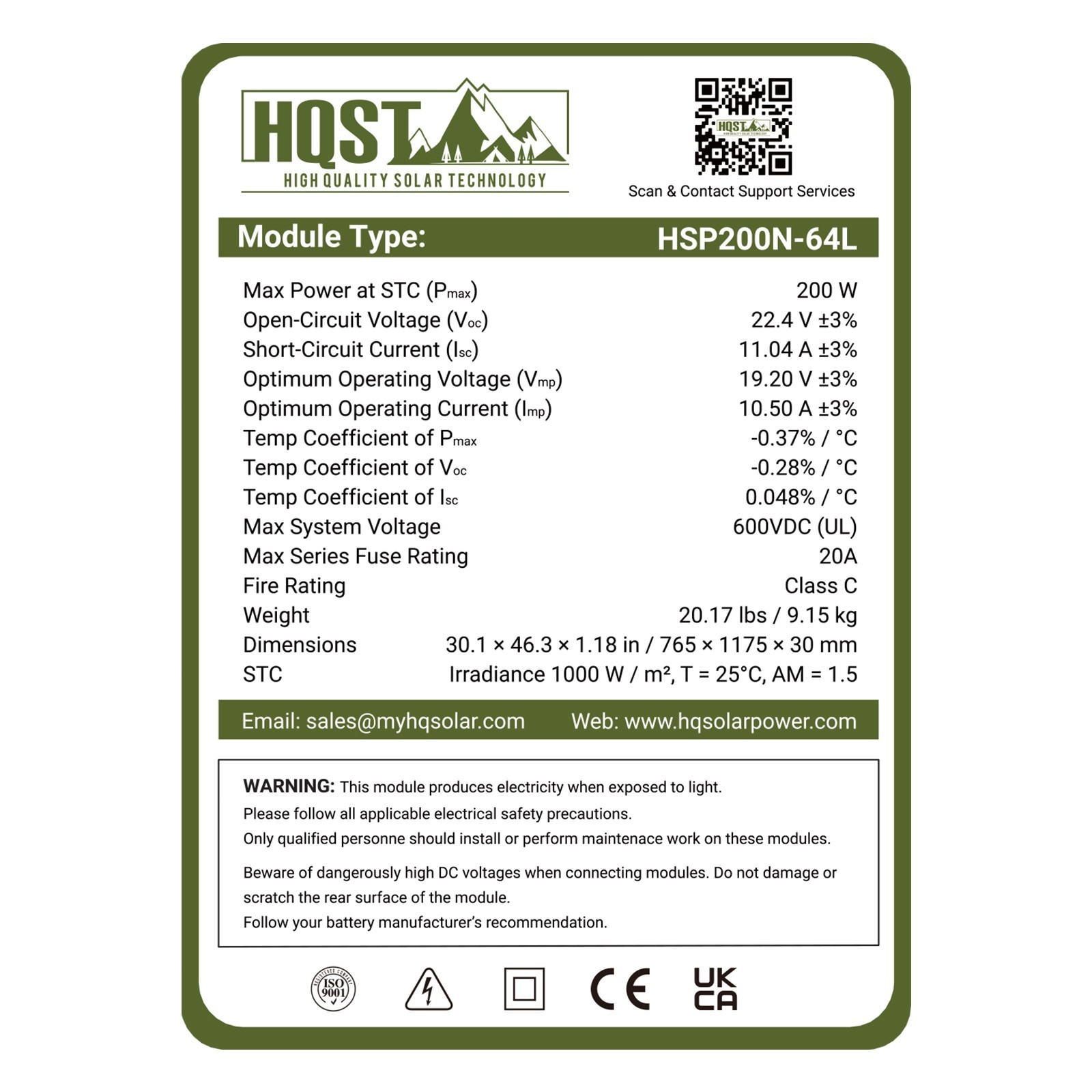 HQST N-Type 16BB 2 Packs 200W Solar Panel, Compact & Lightweight Solar Panels