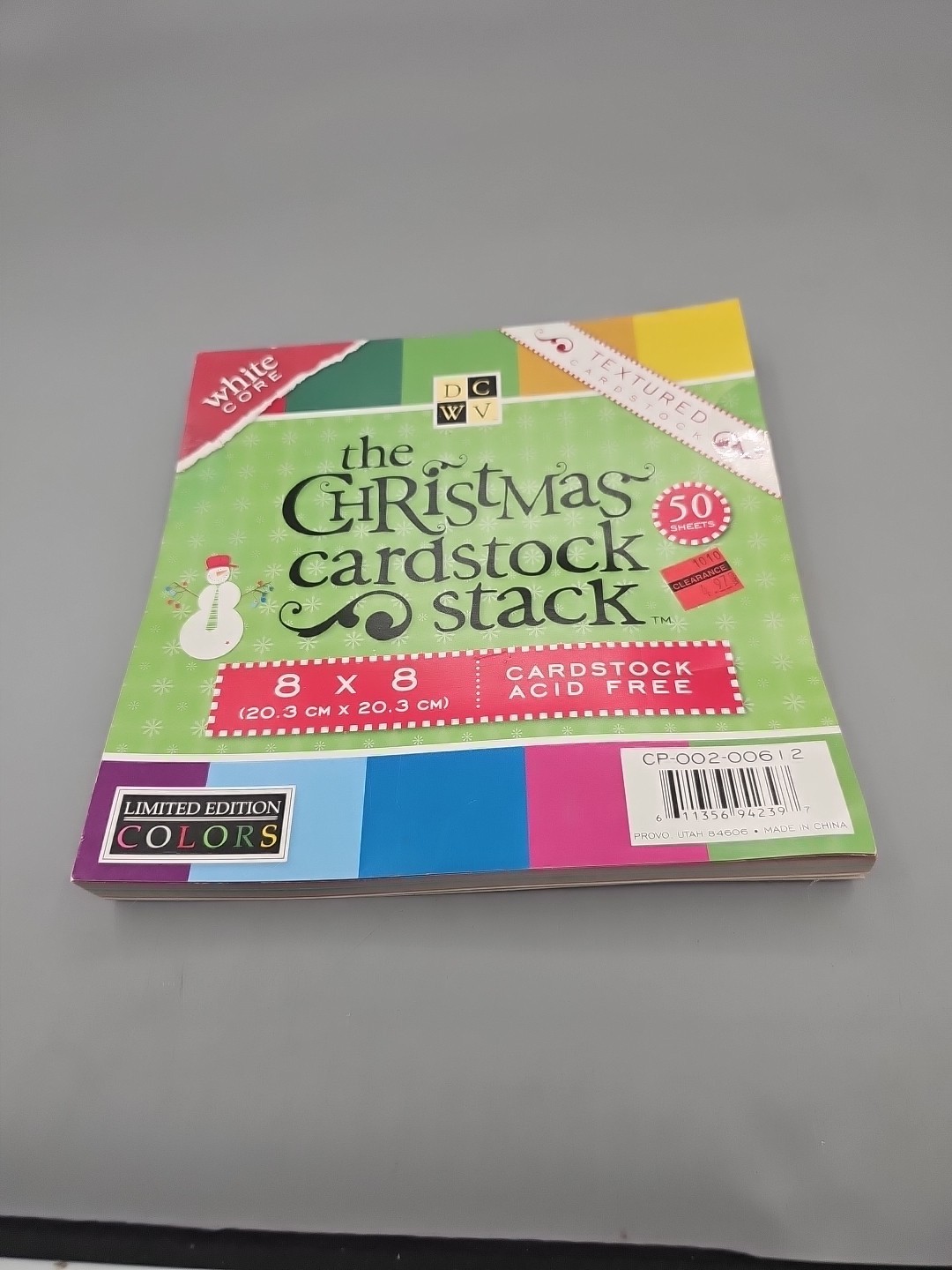 NEW! DCWV - The Christmas Cardstack 8” x 8” w/Glitter & Foil Cardstock 48 Sheets