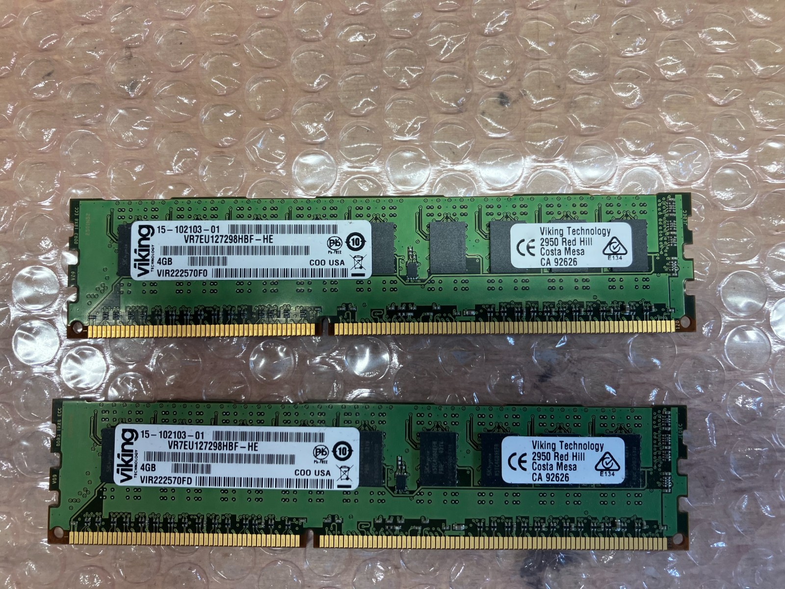 Viking Technology VR7EU127298HBF-HE 15-10213-01 4GB x 2