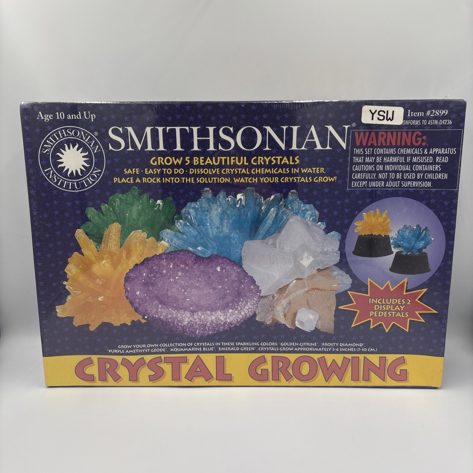 1996 Smithsonian Crystal Growing Kit #2899 Sealed