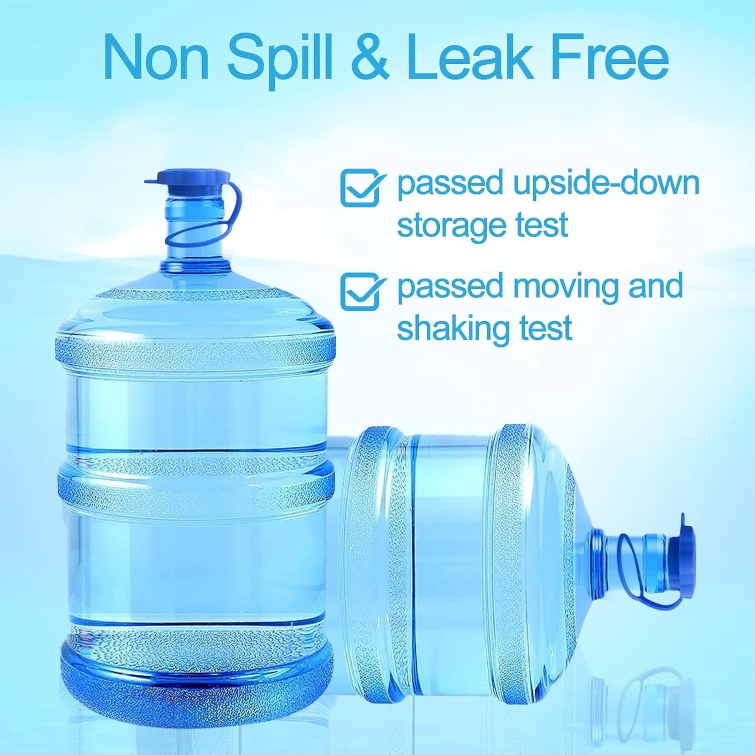 Durable Leak-Proof Silicone Caps for Instant Water Jug Replacement - 5 PCS