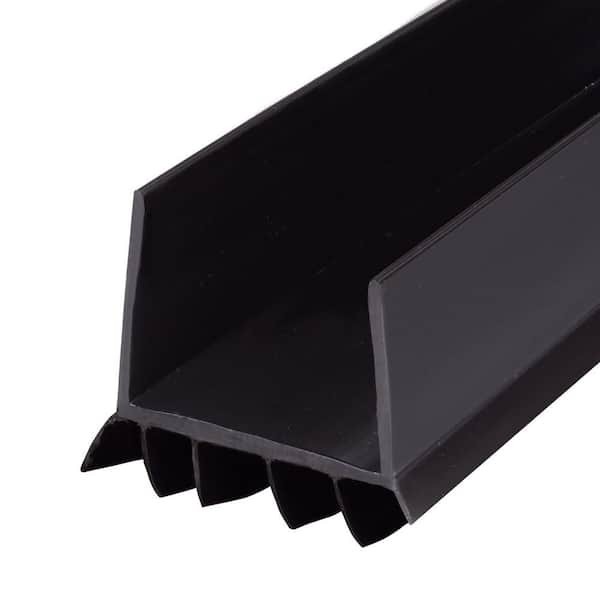 36 in VINYL U-Shaped Door Bottom WEATHER SEAL Sweep Black NEW