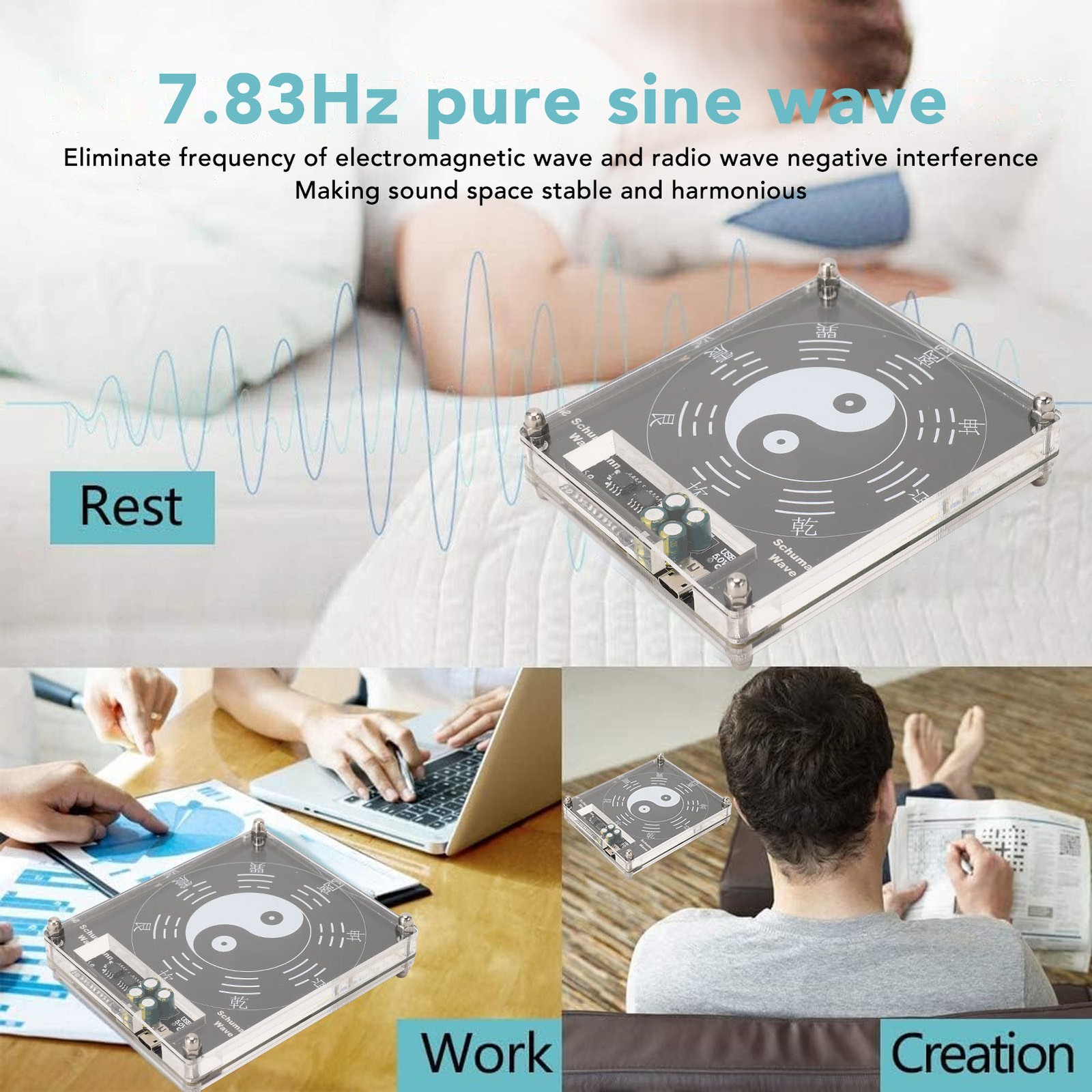 Wave Generator 7.83Hz Pulse Resonance Audio Resonator (USB5V)