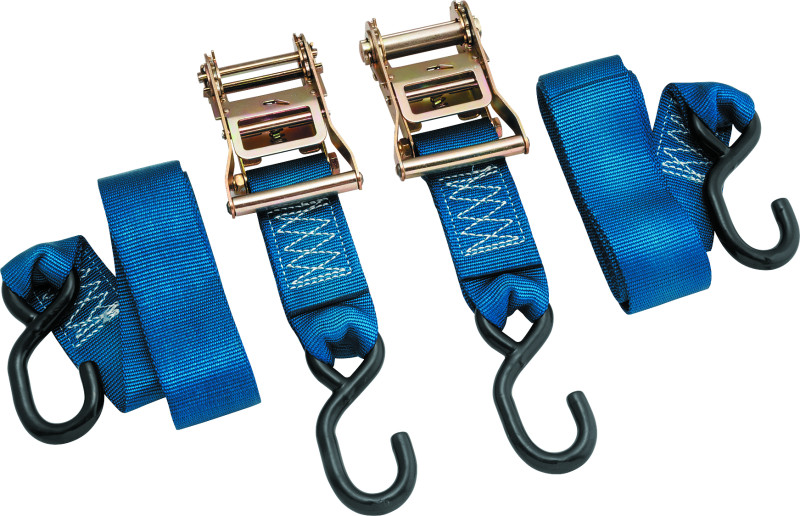 BikeMaster 2x84in Ratchet Tiedown Pair - Blue | 100578