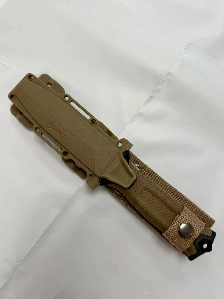 Gerber StrongArm - Fixed Blade, Full Tang Knife - Brown, Plain Edge