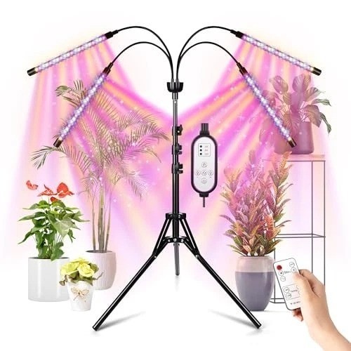 InFun Grow Light Adj Tripod Full Spectrum LED Controller 3 Modes Brightness
